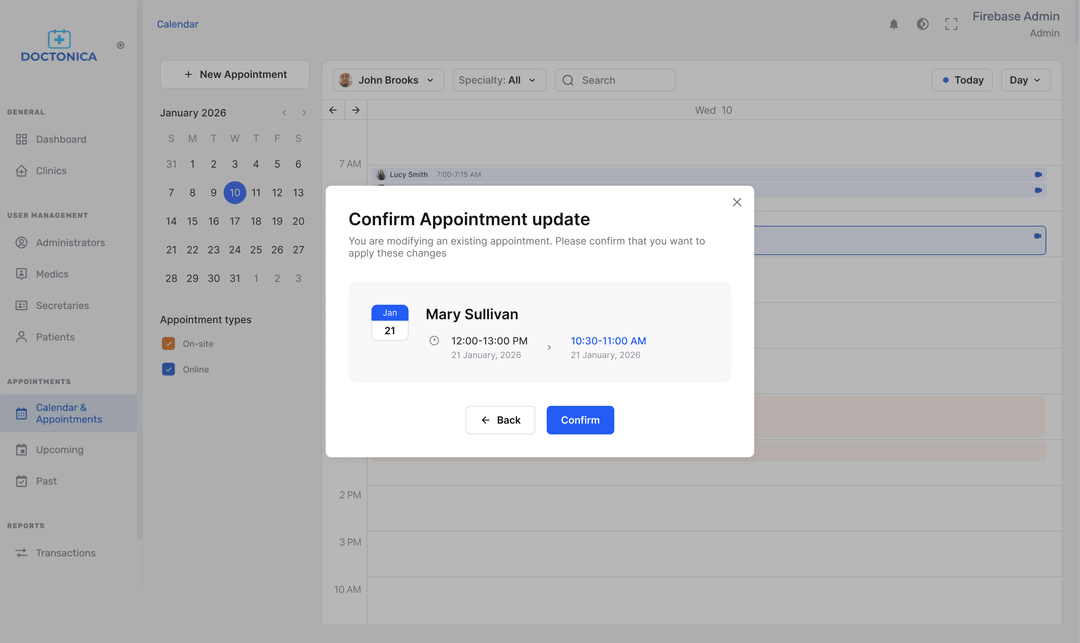 Clinic booking analytics and reports
