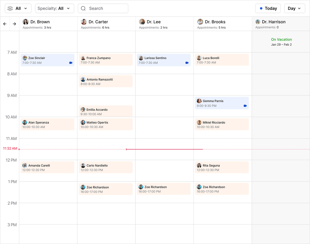 Clinic staff scheduling in Doctonica